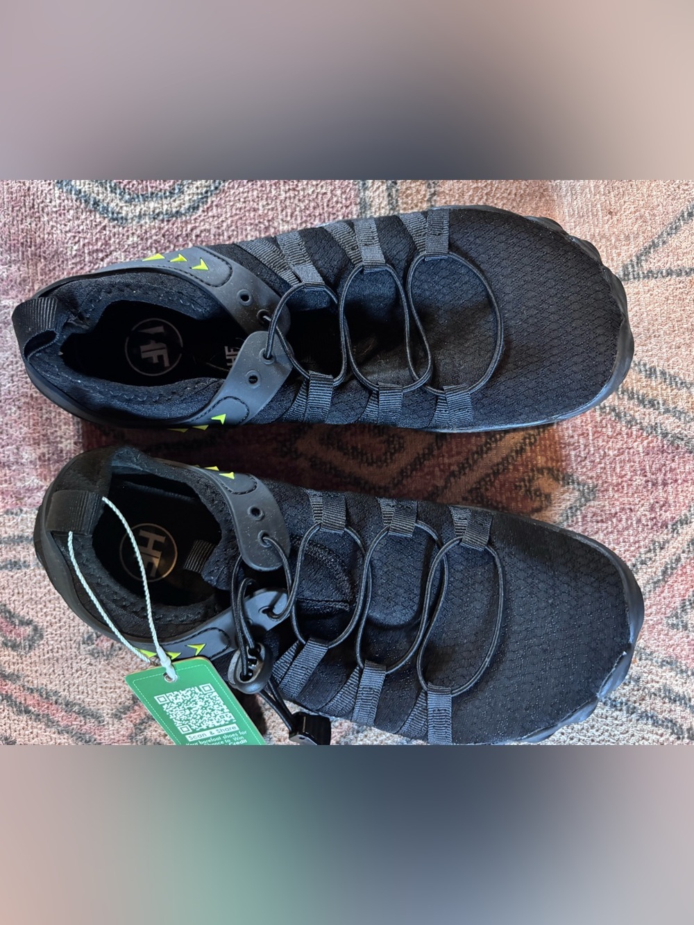 Men's Black Athletic Water-Ready Slip-On Sandals
